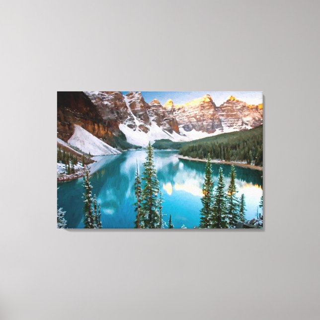 Majestic Mountain View Oil Painting Print (Front)