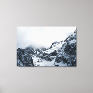 Majestic mountains under the clouds canvas print