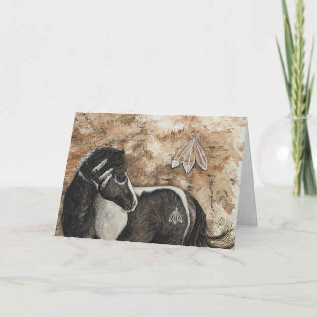 Majestic Mustang Horse by BiHrLe Card (Front)