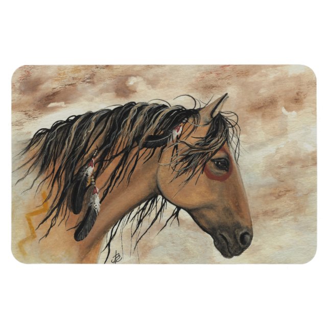Majestic Mustang Horse by BiHrLe Magnet (Horizontal)