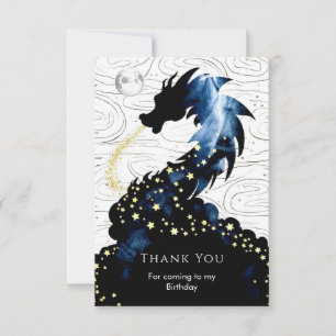 Majestic Mythical Dragon Birthday Thank You Card