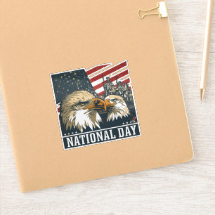 Majestic National Day Eagle Flag Patriot Decal