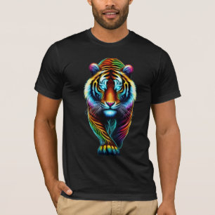 Majestic Neon Tiger Electric Rainbow Vibrant Anima T-Shirt