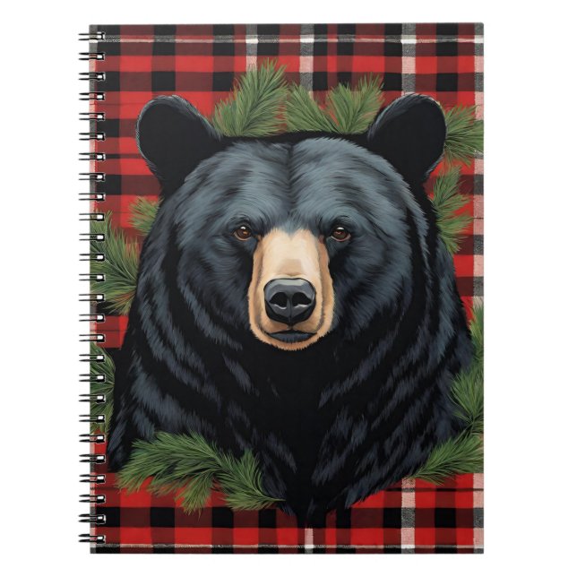 Majestic Northern Black Bear Spiral Photo Notebook (Front)