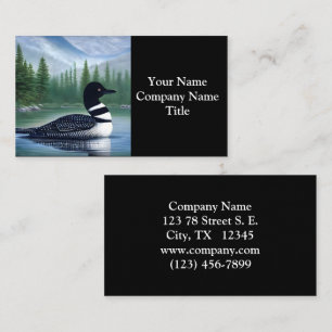 Majestic Northern Wilderness Loon  Business Card