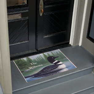 Majestic Northern Wilderness Loon  Doormat