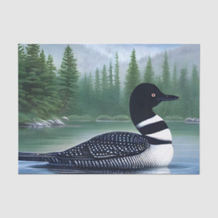 Majestic Northern Wilderness Loon  Tissue Paper