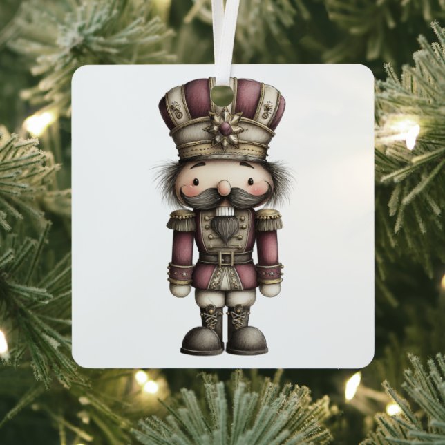 Majestic Nutcracker Metal Ornament (Insitu)