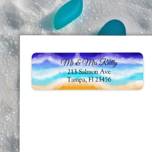 Majestic Ocean Waves Bleu et Turquoise Sandy Shore