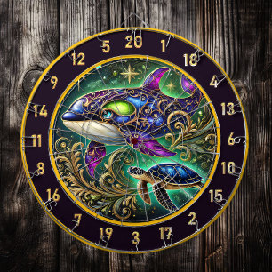 Majestic Orca Turtle Dartboard Decor