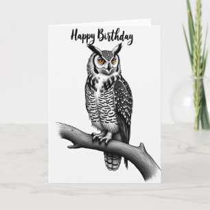 Majestic Owl Birthday Card