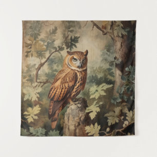 Majestic Owl in a Forest Tapestry