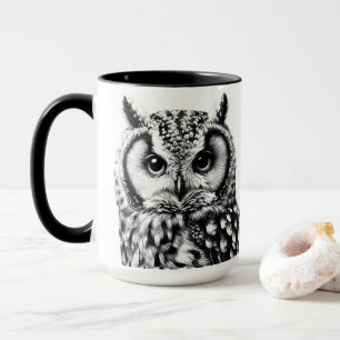 Majestic Owl Mug With Two Owls