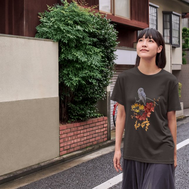 Majestic Owl Resting on a Fall Branch T-Shirt (Creator Uploaded)