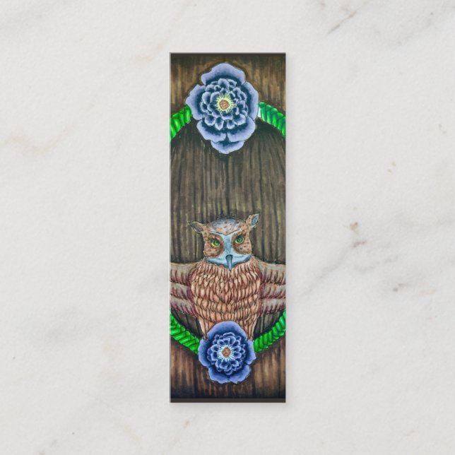 Majestic Owl Signet/mini carte de visite (Devant)