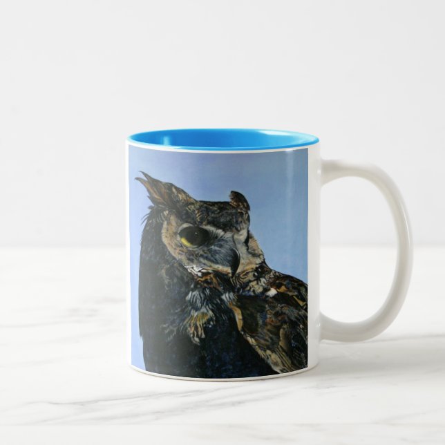 Majestic owl Two-Tone coffee mug (Right)