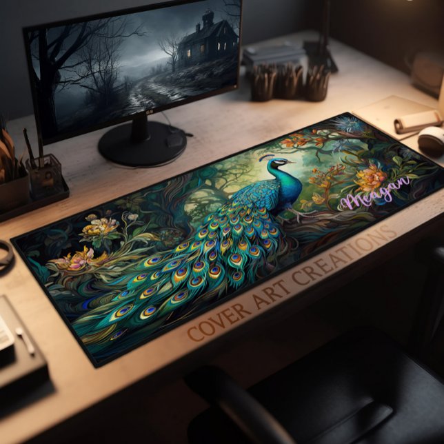 Majestic Peacock personnel bureau Mat (Créateur téléchargé)