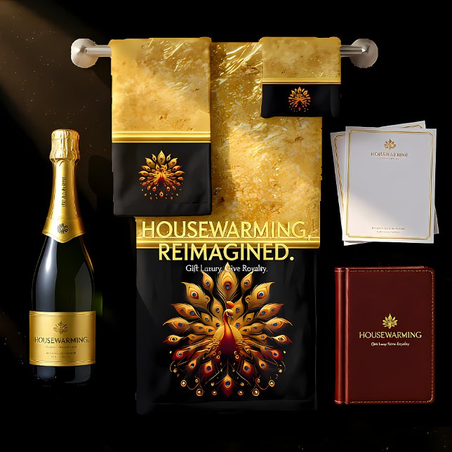 Majestic Peacock Showcasing Its Plumage Bath Towel Set (Creator Uploaded)