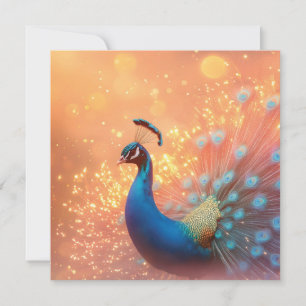 Majestic Peacock with Vibrant Plumage 