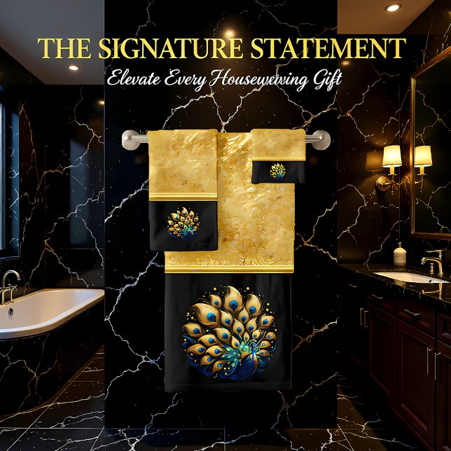 Majestic Peacocks Dance Bath Towel Set (Creator Uploaded)