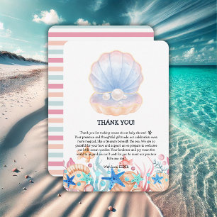 Majestic Pearl Under the Sea Baby Shower Thank You Card