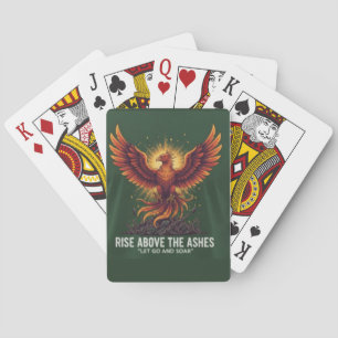 Majestic Phoenix Rising: Motivational Resilience  Playing Cards