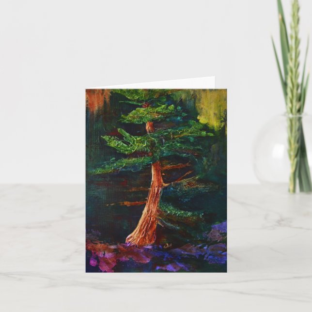 Majestic Pine Tree Art Card (Front)