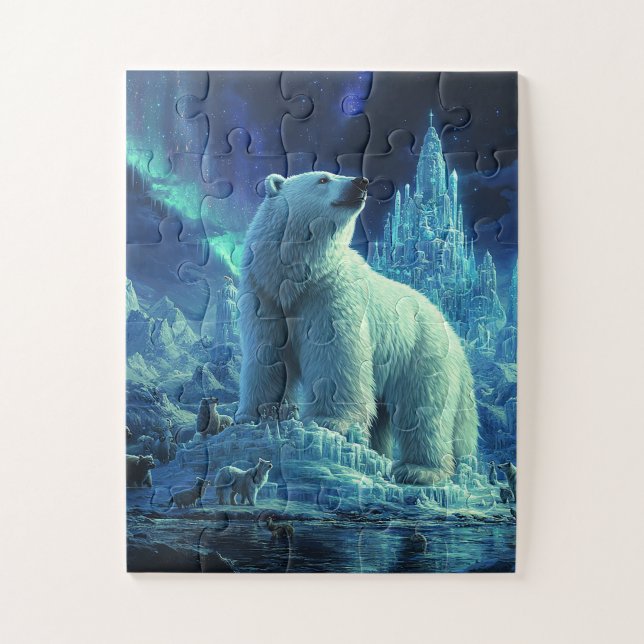 Majestic Polar Bear Puzzle (Vertical)