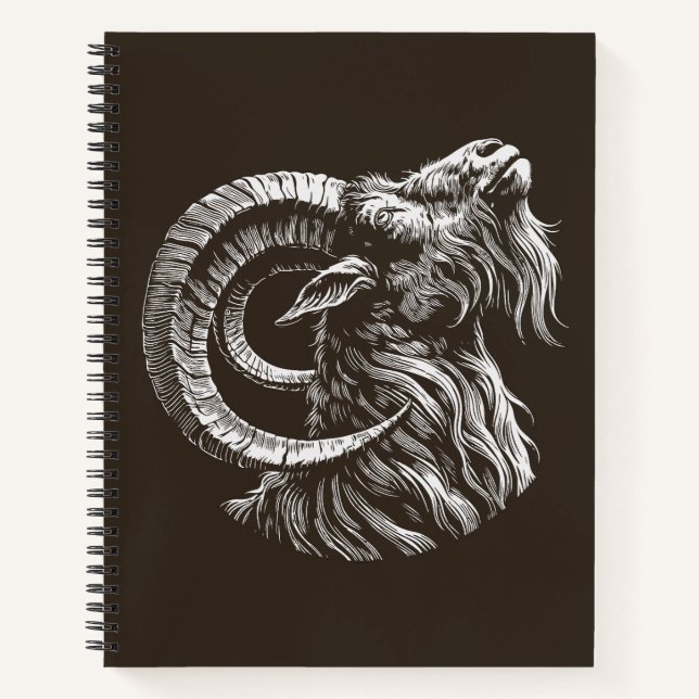 Majestic Ram - Fierce and Noble Notebook (Front)