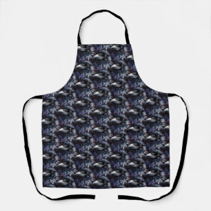 Majestic Raven Portrait - raven, bird, wildlife Apron