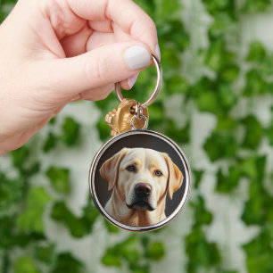 Majestic Realistic Labrador Retriever Oil Painting Keychain