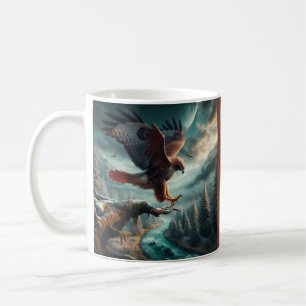 Majestic Red-Tailed Hawk Soaring Coffee Mug