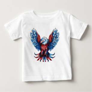 Majestic Red, White, Blue, Eagle Baby T-Shirt