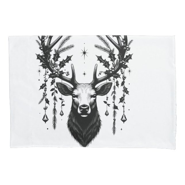 Majestic Reindeer T-Shirt Pillowcase (Front)