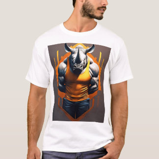 Majestic Rhino in the Savanna T-Shirt Design