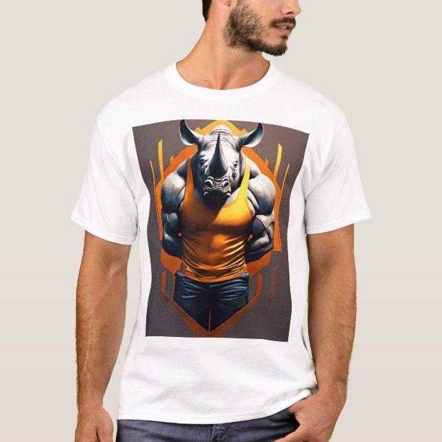 Majestic Rhino in the Savanna T-Shirt Design (Front)