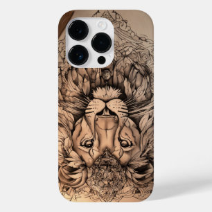 Majestic Roar: Lion Print Tee Case-Mate iPhone 14 Pro Case