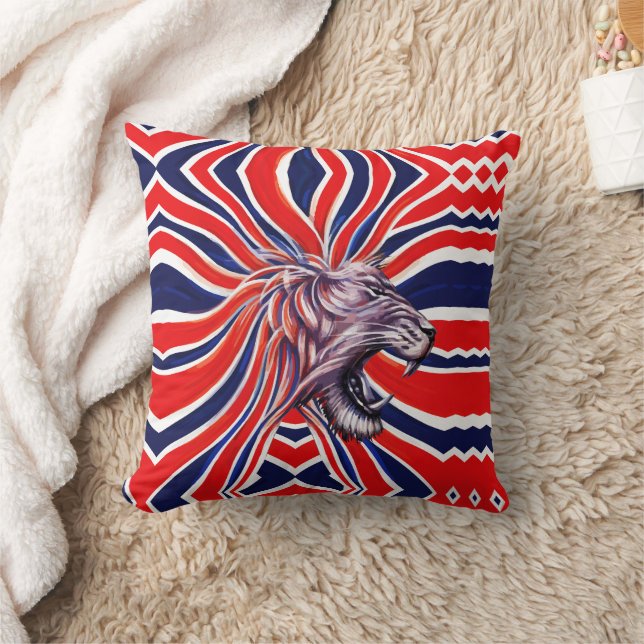 Majestic Roar Throw Pillow (Blanket)
