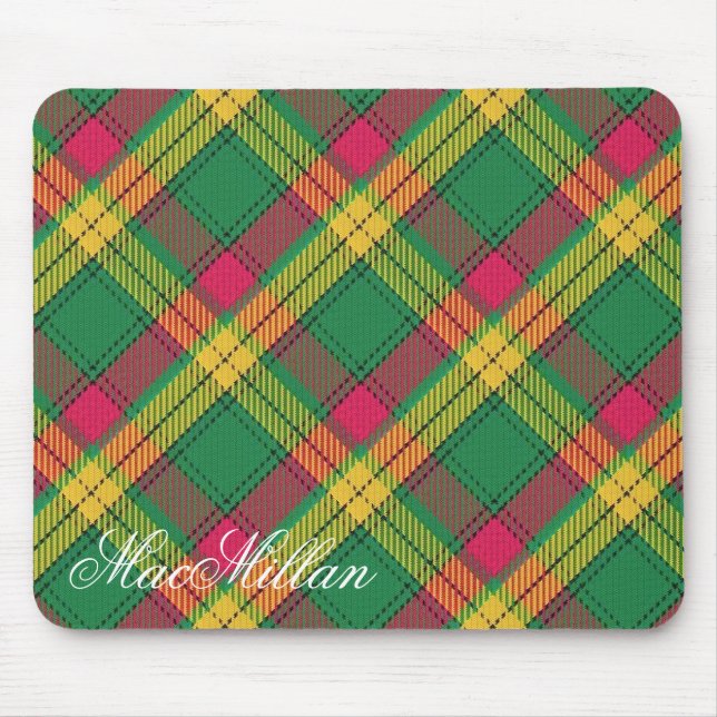 Majestic Scottish Clan MacMillan Tartan Mouse Pad (Front)
