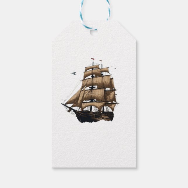 Majestic Ship Gift Tags  (Back)