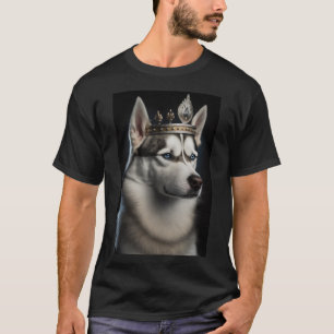 Majestic Siberian Husky Royalty Crown Fit for King T-Shirt