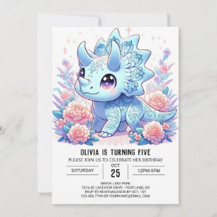 Majestic Simple Dinosaur Digital Birthday Invitation