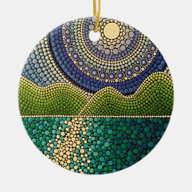 Majestic Sky Ceramic Ornament (Front)