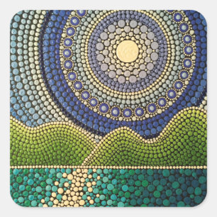 Majestic Sky Square Sticker