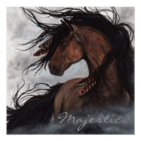 Majestic Smoky Horse by Bihrle Poster