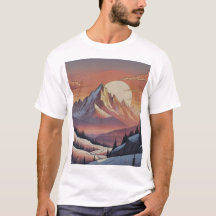 Majestic Snowy Mountain Landscape Art