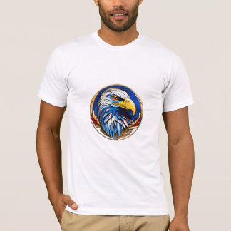 Majestic Soar: Intricately Woven Eagle Design T-Shirt