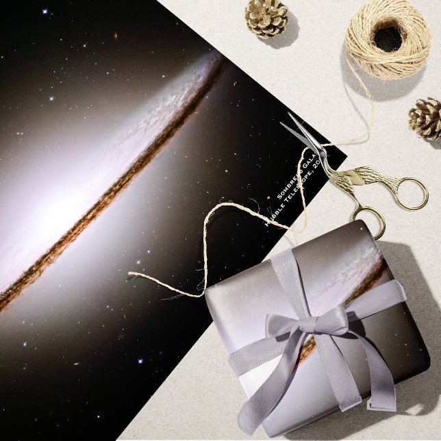 Majestic Sombrero Galaxy Hubble Telescope 2004 Wrapping Paper (Creator Uploaded)