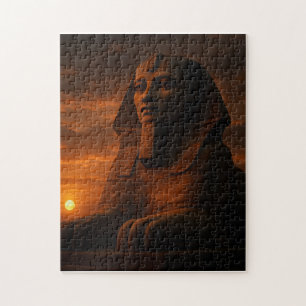 Majestic Sphinx Mystique Ancient Sunset Art Jigsaw Puzzle