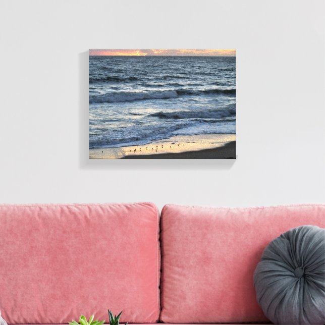 Majestic sunrise over the ocean canvas print (Insitu(LivingRoom))